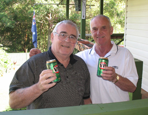 Stu on the left with Roger Hargis (2009)